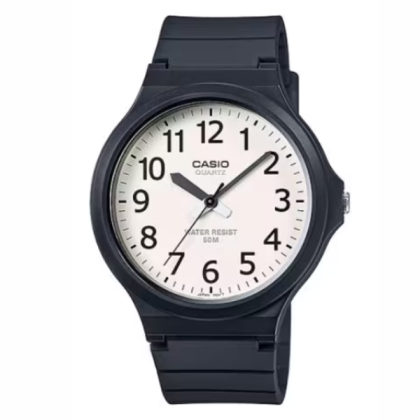 Casio General MW-240-7BV Black Resin Band Men Watch